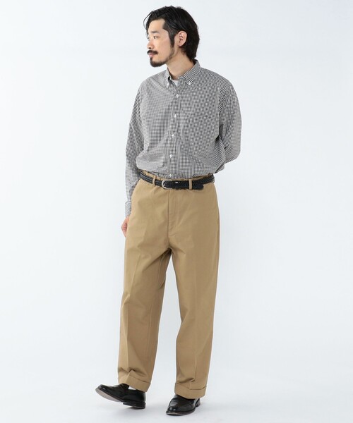 BEAMS PLUS（ビームスプラス）の「BEAMS PLUS / スヴィンコットン ブロード ギンガムチェック ボタンダウンシャツ クラシックフィット（シャツ/ブラウス・メンズ・サックスブルー/ブラック・S/L/XL/M）」の3枚目の写真