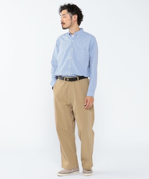 BEAMS PLUS（ビームスプラス）の「BEAMS PLUS / スヴィンコットン ブロード ギンガムチェック ボタンダウンシャツ クラシックフィット（シャツ/ブラウス・メンズ・サックスブルー/ブラック・S/L/XL/M）」の6枚目の写真