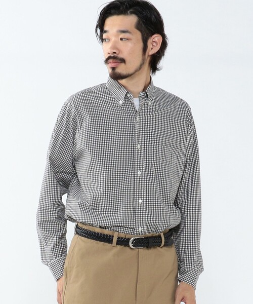 BEAMS PLUS（ビームスプラス）の「BEAMS PLUS / スヴィンコットン ブロード ギンガムチェック ボタンダウンシャツ クラシックフィット（シャツ/ブラウス・メンズ・サックスブルー/ブラック・S/L/XL/M）」の7枚目の写真