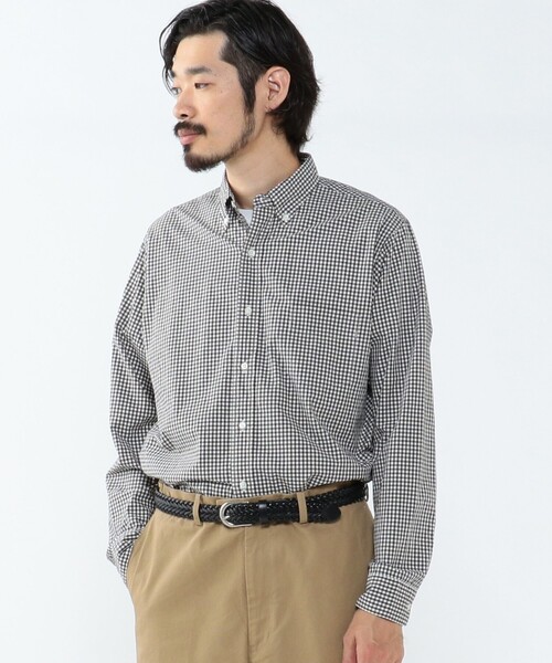 BEAMS PLUS（ビームスプラス）の「BEAMS PLUS / スヴィンコットン ブロード ギンガムチェック ボタンダウンシャツ クラシックフィット（シャツ/ブラウス・メンズ・サックスブルー/ブラック・S/L/XL/M）」の8枚目の写真