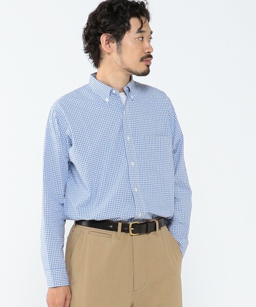 BEAMS PLUS（ビームスプラス）の「BEAMS PLUS / スヴィンコットン ブロード ギンガムチェック ボタンダウンシャツ クラシックフィット（シャツ/ブラウス・メンズ・サックスブルー/ブラック・S/L/XL/M）」の10枚目の写真