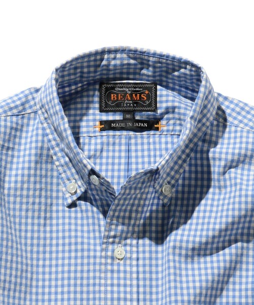 BEAMS PLUS（ビームスプラス）の「BEAMS PLUS / スヴィンコットン ブロード ギンガムチェック ボタンダウンシャツ クラシックフィット（シャツ/ブラウス・メンズ・サックスブルー/ブラック・S/L/XL/M）」の20枚目の写真