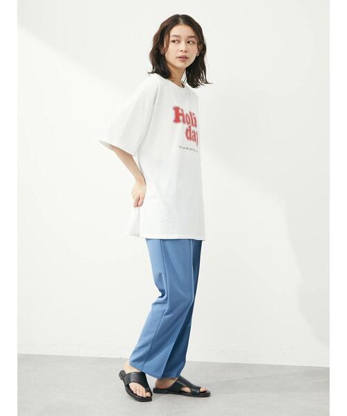 Green Parks(グリーンパークス)の「・novem9 Holiday pt Tシャツチュニック(Tシャツ/カットソー・レディース・ブラック/オフホワイト/サックスブルー/イエロー・FREE)」の12枚目の写真