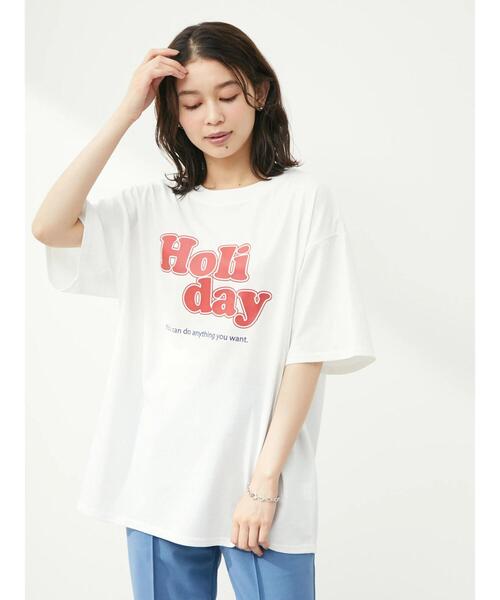 Green Parks(グリーンパークス)の「・novem9 Holiday pt Tシャツチュニック(Tシャツ/カットソー・レディース・ブラック/オフホワイト/サックスブルー/イエロー・FREE)」の15枚目の写真