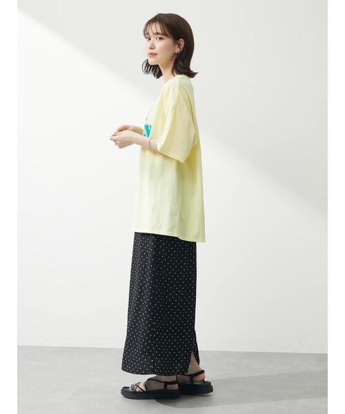 Green Parks(グリーンパークス)の「・novem9 Holiday pt Tシャツチュニック(Tシャツ/カットソー・レディース・ブラック/オフホワイト/サックスブルー/イエロー・FREE)」の19枚目の写真