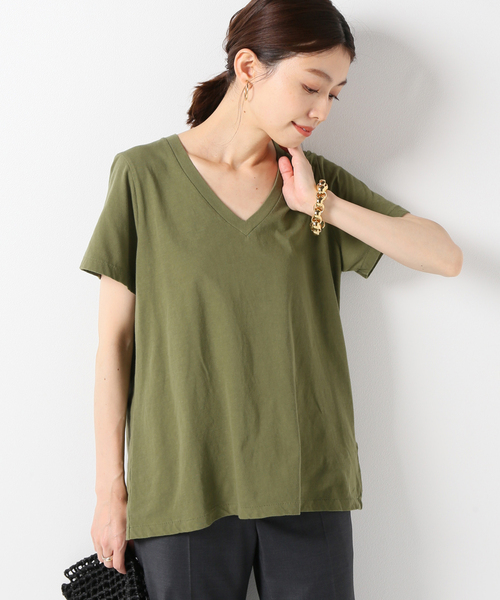 plage(プラージュ)の「Botanical Dye Tシャツ(Tシャツ/カットソー・レディース・ホワイト/ブラウン/カーキ・FREE)」の3枚目の写真