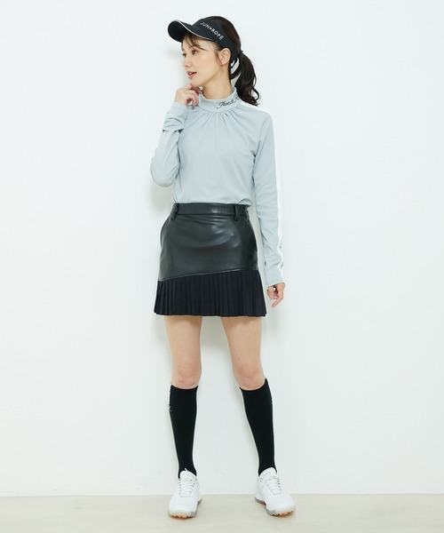 JUN&ROPE'(ジュンアンドロペ)の「リサイクルエコレザープリーツスカート(スカート・レディース・ベージュ/ブラック・S/X-SMALL/L/M)」の9枚目の写真