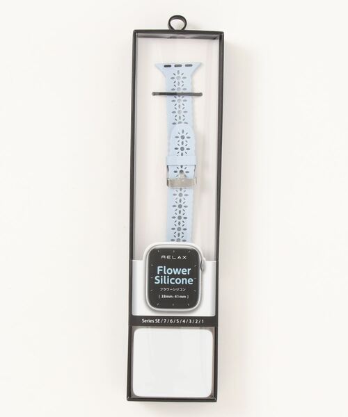 SiNCERE(シンシア)の「Apple Watch Band / アップルウォッチ バンド フラワーシリコン 38-41mm(デジタル腕時計・レディース・ライトブルー/ブラック/ベージュ/ホワイト/ライトグリーン・40mm)」の14枚目の写真