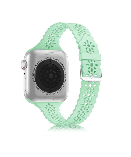 SiNCERE(シンシア)の「Apple Watch Band / アップルウォッチ バンド フラワーシリコン 38-41mm(デジタル腕時計・レディース・ライトブルー/ブラック/ベージュ/ホワイト/ライトグリーン・40mm)」の18枚目の写真