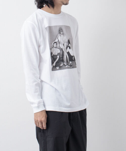 GOOD ROCK SPEED（グッドロックスピード）の「【WEB限定】【Good Rock Speed】NIRVANA 「PHOTO」別注フォトプリント ロンT（Tシャツ/カットソー・メンズ・ホワイト・S/M/L）」の5枚目の写真
