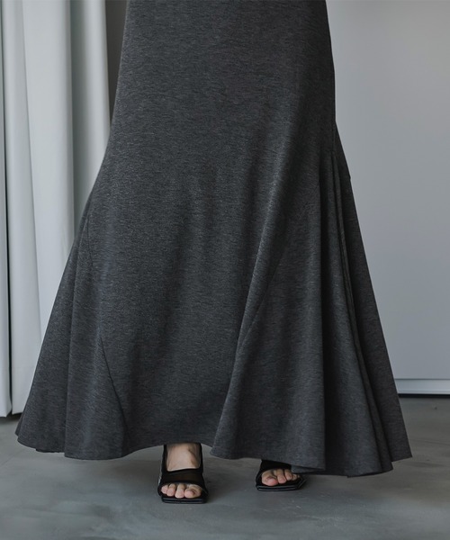 Ezick（エジック）の「シアービスチェセットカットワンピース（ワンピース・レディース・チャコールグレー/カーキ・FREE）」の9枚目の写真