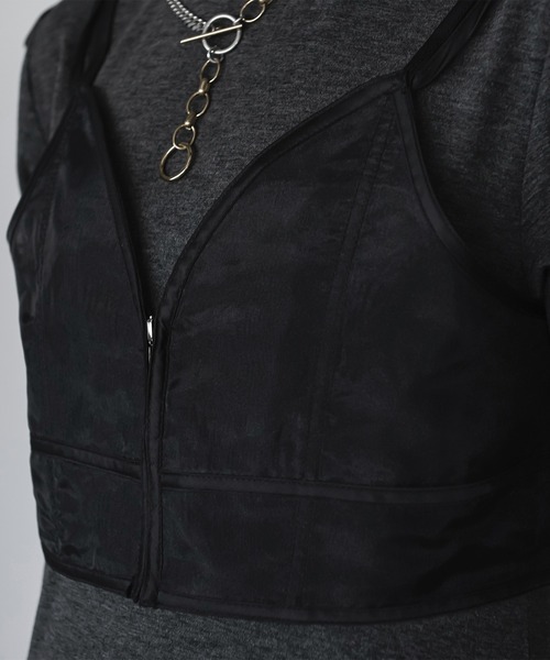 Ezick（エジック）の「シアービスチェセットカットワンピース（ワンピース・レディース・チャコールグレー/カーキ・FREE）」の13枚目の写真