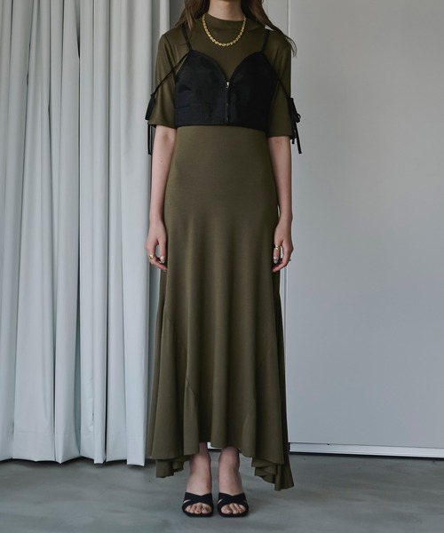 Ezick（エジック）の「シアービスチェセットカットワンピース（ワンピース・レディース・チャコールグレー/カーキ・FREE）」の22枚目の写真