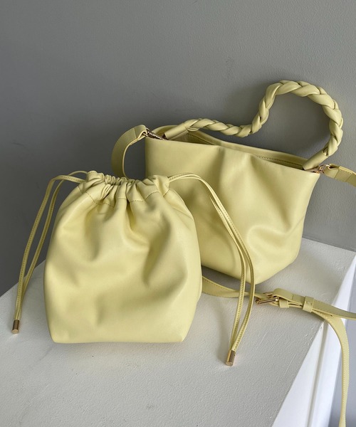 CAPRICIEUX LE'MAGE（カプリシューレマージュ）の「パフィ2SETバッグ（ハンドバッグ・レディース・ブラック/ピンク/イエロー・FREE）」の16枚目の写真