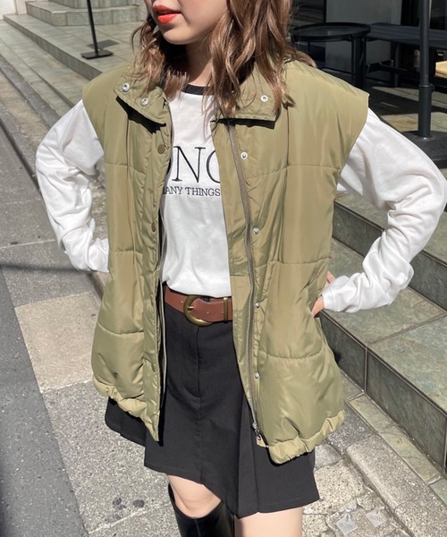 OLIVE des OLIVE（オリーブデオリーブ）の「ロゴ刺繍ロンティー（Tシャツ/カットソー・レディース・ホワイト/ブラウン/オフホワイト・FREE）」の12枚目の写真
