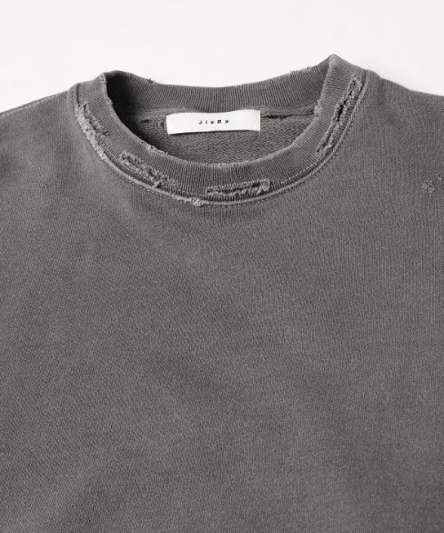 Jieda(ジエダ)の「PIGMENT DAMAGE SWEAT(スウェット・メンズ・アイボリー/ブラック・1/2)」の7枚目の写真