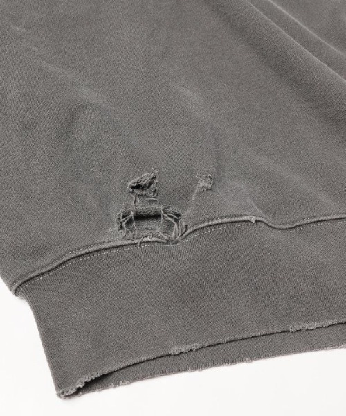 Jieda(ジエダ)の「PIGMENT DAMAGE SWEAT(スウェット・メンズ・アイボリー/ブラック・1/2)」の10枚目の写真