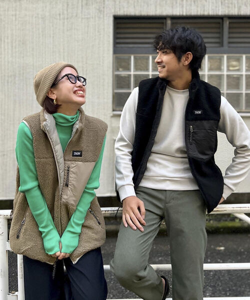 セール】【TAION/タイオン】ダウン ボア リバーシブルベスト TAION