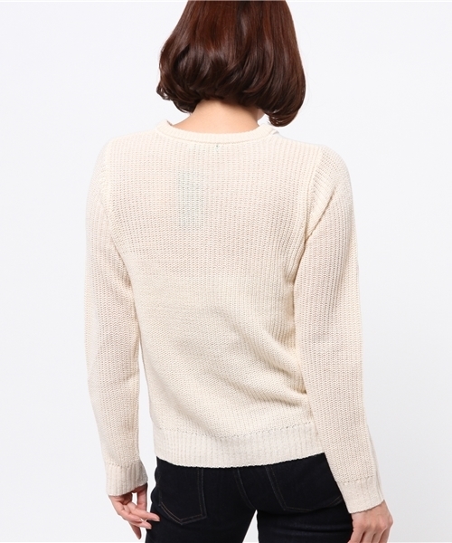 earth music&ecology(アースミュージックアンドエコロジー)の「スウェットドッキングニットプルオーバー(スウェット・レディース・アイボリー/ダークグレー/杢グレー/ネイビー・MEDIUM/SMALL)」の9枚目の写真