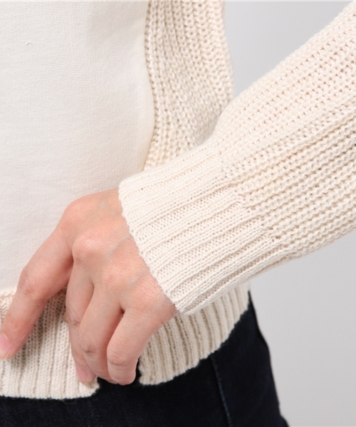 earth music&ecology(アースミュージックアンドエコロジー)の「スウェットドッキングニットプルオーバー(スウェット・レディース・アイボリー/ダークグレー/杢グレー/ネイビー・MEDIUM/SMALL)」の11枚目の写真