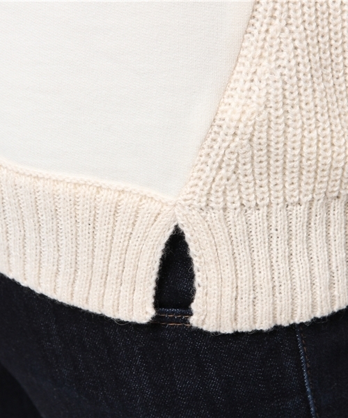 earth music&ecology(アースミュージックアンドエコロジー)の「スウェットドッキングニットプルオーバー(スウェット・レディース・アイボリー/ダークグレー/杢グレー/ネイビー・MEDIUM/SMALL)」の5枚目の写真