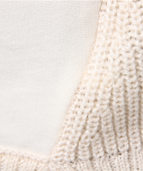 earth music&ecology(アースミュージックアンドエコロジー)の「スウェットドッキングニットプルオーバー(スウェット・レディース・アイボリー/ダークグレー/杢グレー/ネイビー・MEDIUM/SMALL)」の6枚目の写真