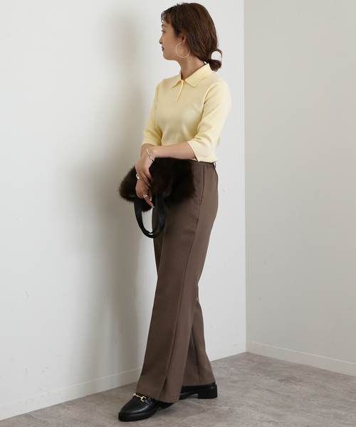 SLOBE IENA（スローブイエナ）の「ニットポロシャツ（ニット/セーター