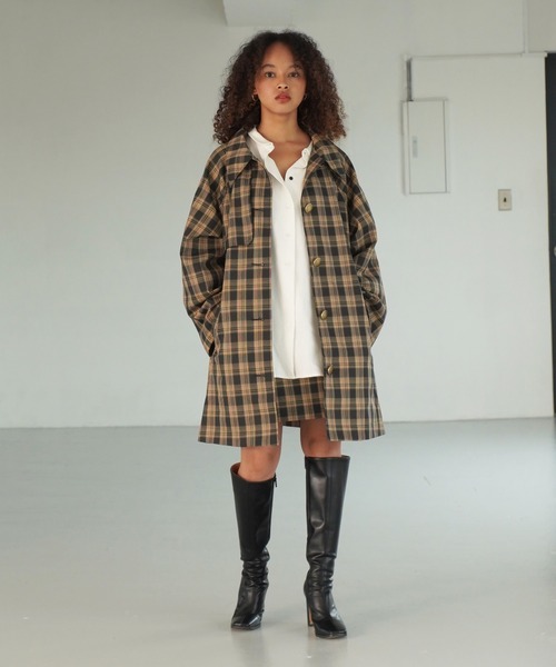 TINA：JOJUN（ティーナジョジュン）の「Aライン ラグランコート TINA：JOJUN（その他アウター・レディース・ネイビー/キャメル/ベージュ・M）」の5枚目の写真