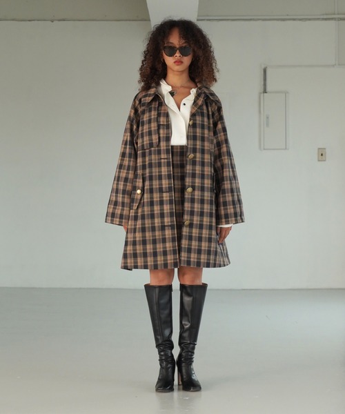 TINA：JOJUN（ティーナジョジュン）の「Aライン ラグランコート TINA：JOJUN（その他アウター・レディース・ネイビー/キャメル/ベージュ・M）」の13枚目の写真