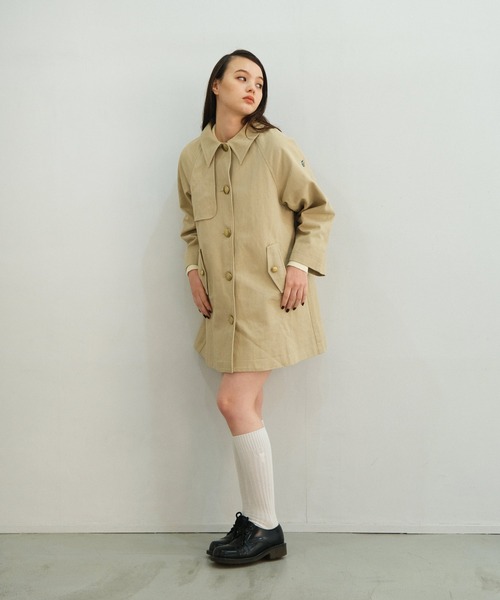 TINA：JOJUN（ティーナジョジュン）の「Aライン ラグランコート TINA：JOJUN（その他アウター・レディース・ネイビー/キャメル/ベージュ・M）」の20枚目の写真