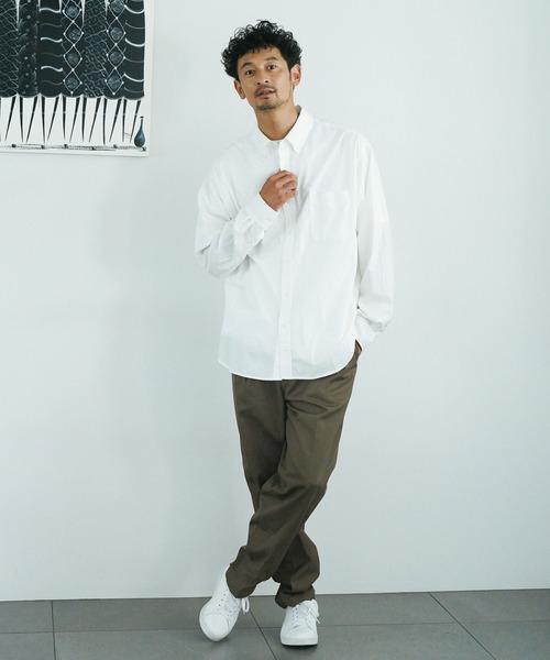 BAYFLOW（ベイフロー）の「B-STANDARD SHIRT（シャツ/ブラウス・メンズ・ホワイト/スカイブルー/ベージュ/ネイビー・SMALL/MEDIUM/LARGE）」の8枚目の写真