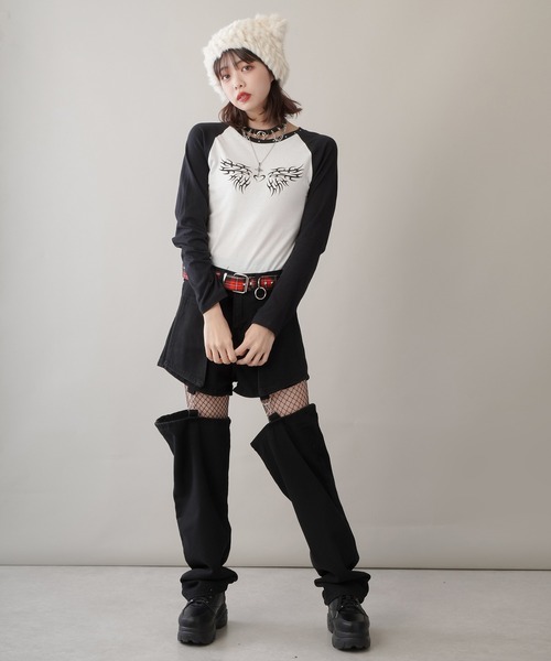 DARRDY(ダーディー)の「【マルチWAY】フックデザイン ブラックデニムストレートパンツ ハーフセパレートパンツ(デニムパンツ・レディース・ブラック・ONESIZE)」の2枚目の写真