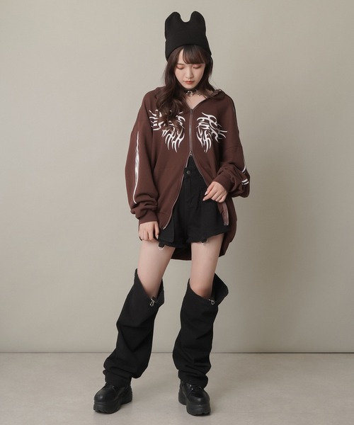 DARRDY(ダーディー)の「【マルチWAY】フックデザイン ブラックデニムストレートパンツ ハーフセパレートパンツ(デニムパンツ・レディース・ブラック・ONESIZE)」の20枚目の写真