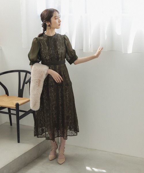 Andemiu（アンデミュウ）の「フェイクファーティペット162194（ストール/ショール・レディース・アイボリー/モカ/サックスブルー系・FREE）」の8枚目の写真