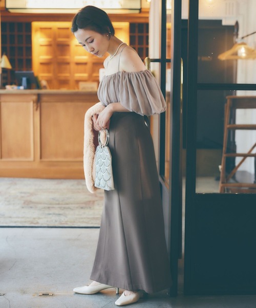 Andemiu（アンデミュウ）の「フェイクファーティペット162194（ストール/ショール・レディース・アイボリー/モカ/サックスブルー系・FREE）」の10枚目の写真