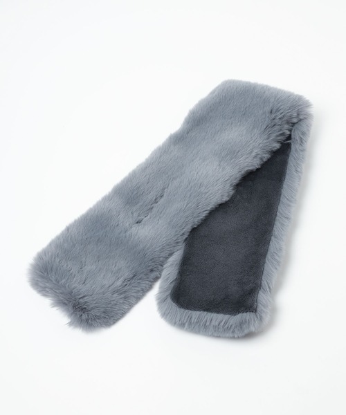 Andemiu（アンデミュウ）の「フェイクファーティペット162194（ストール/ショール・レディース・アイボリー/モカ/サックスブルー系・FREE）」の19枚目の写真