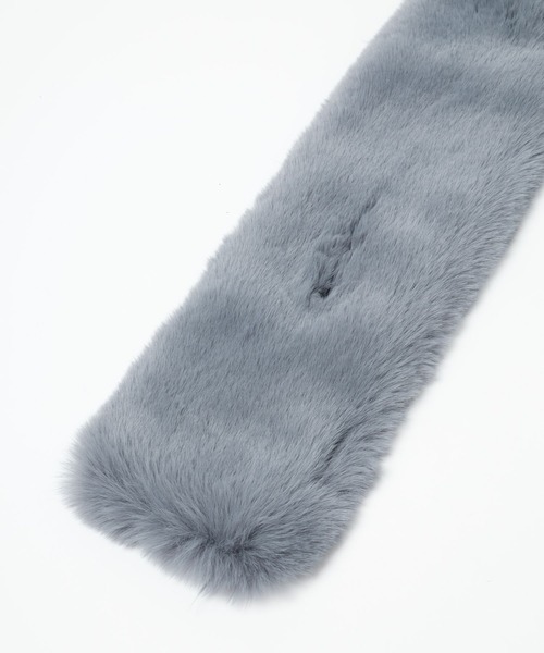 Andemiu（アンデミュウ）の「フェイクファーティペット162194（ストール/ショール・レディース・アイボリー/モカ/サックスブルー系・FREE）」の20枚目の写真