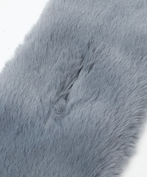 Andemiu（アンデミュウ）の「フェイクファーティペット162194（ストール/ショール・レディース・アイボリー/モカ/サックスブルー系・FREE）」の21枚目の写真