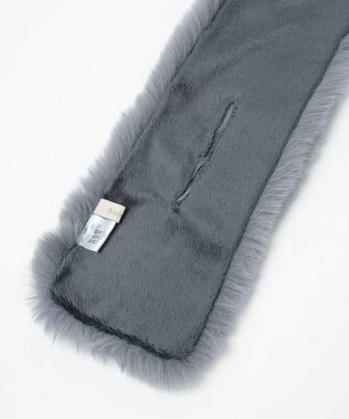 Andemiu（アンデミュウ）の「フェイクファーティペット162194（ストール/ショール・レディース・アイボリー/モカ/サックスブルー系・FREE）」の22枚目の写真