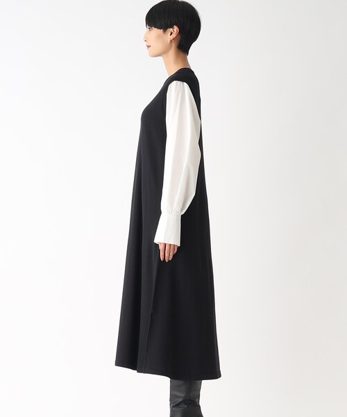 OPAQUE.CLIP（オペークドットクリップ）の「◆【C】スリーブドッキング ニットワンピース（ワンピース・レディース・ブラック系4/ワイン系1/チャコールグレー・38/40/36）」の15枚目の写真