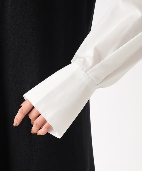 OPAQUE.CLIP（オペークドットクリップ）の「◆【C】スリーブドッキング ニットワンピース（ワンピース・レディース・ブラック系4/ワイン系1/チャコールグレー・38/40/36）」の18枚目の写真