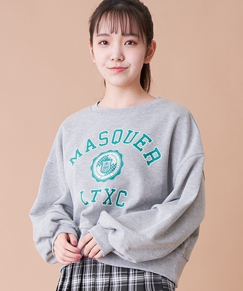 LOVETOXIC（ラブトキシック）の「カレッジロゴプルオーバー（スウェット・キッズ・オフホワイト/トップグレー/グリーン/ネイビー・M/S/L/SS）」の6枚目の写真