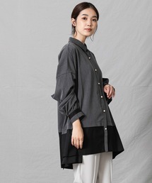 blanc basque（ブランバスク）の「web限定 パール釦レイヤードシャツ（シャツ/ブラウス）」