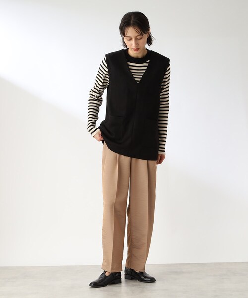 THE SHOP TK (ザ ショップ ティーケー )の「◆【洗える】スウェードタッチベスト(ベスト・レディース・オレンジ/ブラック/ライトベージュ・12)」の10枚目の写真