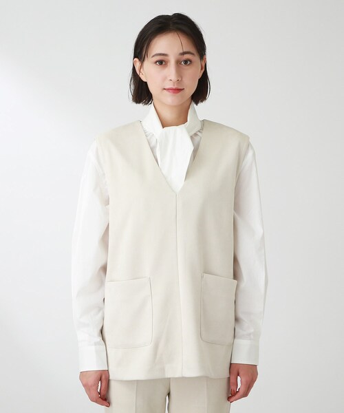 THE SHOP TK (ザ ショップ ティーケー )の「◆【洗える】スウェードタッチベスト(ベスト・レディース・オレンジ/ブラック/ライトベージュ・12)」の19枚目の写真
