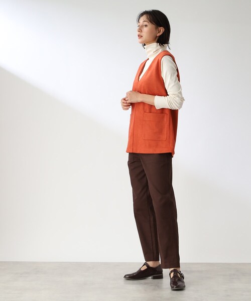 THE SHOP TK (ザ ショップ ティーケー )の「◆【洗える】スウェードタッチベスト(ベスト・レディース・オレンジ/ブラック/ライトベージュ・12)」の9枚目の写真