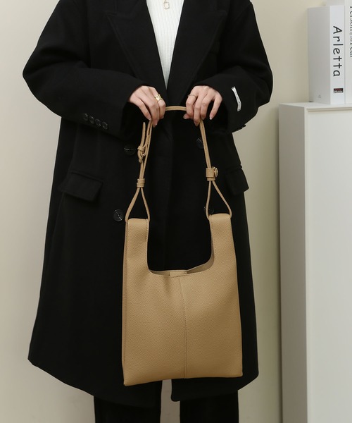 MAISON DE THERESE（メゾン ド テレーズ）の「切り替えショルダーバッグ（ショルダーバッグ・レディース・ベージュ/ブラック/ブラウン・FREE）」の8枚目の写真