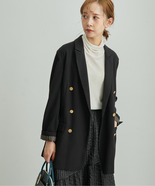 ROPE' PICNIC(ロペピクニック)の「【emur/エミュール】金ボタンジャケット(テーラードジャケット・レディース・ダークブラウン/ブラック・38)」の1枚目の写真