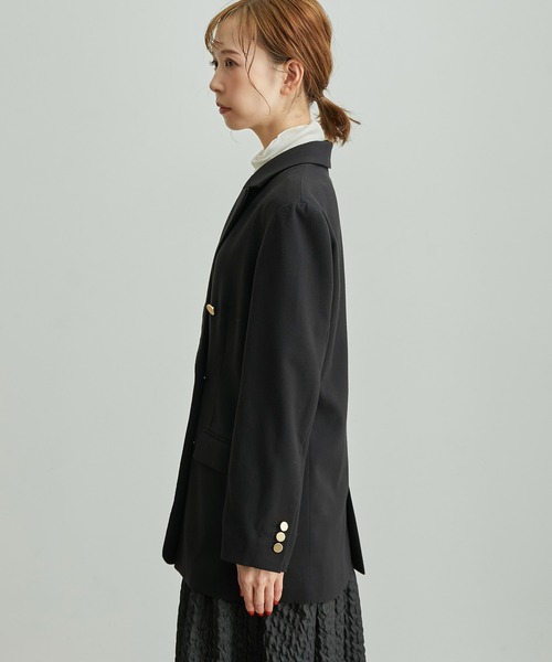 ROPE' PICNIC(ロペピクニック)の「【emur/エミュール】金ボタンジャケット(テーラードジャケット・レディース・ダークブラウン/ブラック・38)」の13枚目の写真