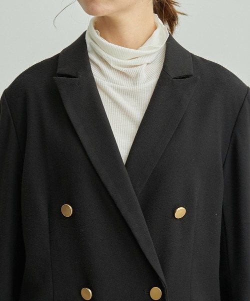 ROPE' PICNIC(ロペピクニック)の「【emur/エミュール】金ボタンジャケット(テーラードジャケット・レディース・ダークブラウン/ブラック・38)」の6枚目の写真